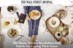 An article by the Wall Street Journal highlighting Lokal Hotel as one of the hotels upping their game with invisible service instead of traditional room service