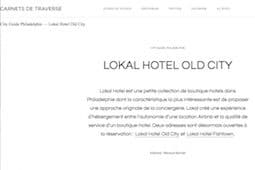 A French Article on Lokal Hotel Old City by Carnets De Traverse