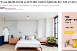 An article by Domino Mag - A Philadelphia Hotel where the staff is unseen but no unnoticed