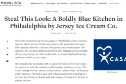 An article by Remodelista on the Boldy Blue Kitchen