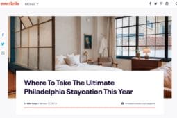 An article by eventbrite - Where to take the ultimate philadelphia staycation this year featuring Lokal Hotel Old City